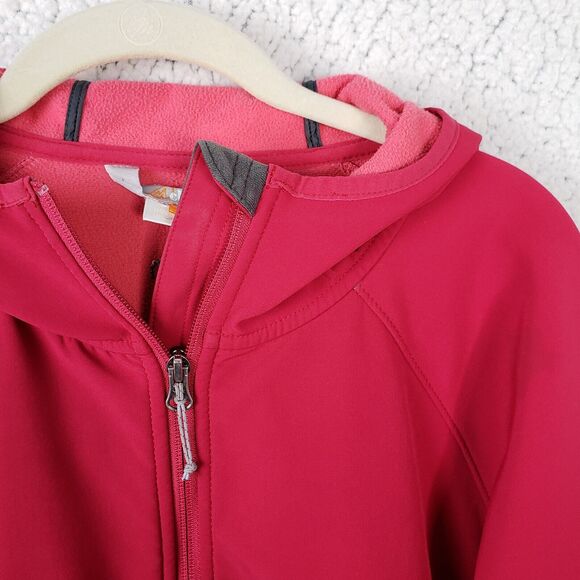 Cloudveil Softshell Jacket Womens L Red Hooded Outdoorcore Functional Athletic - Picture 4 of 13